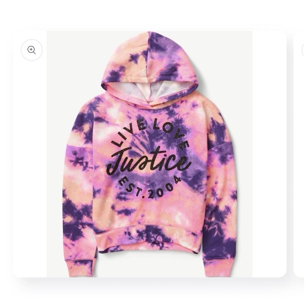 New‎ Justice Girls Everyday Faves Fleece Hoodie Sweatshirt-Pink-XL (16-18)